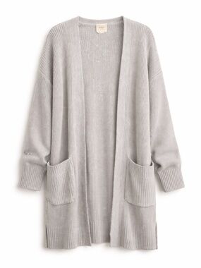 Harper Heritage Longline Knit Cardigan | Open Front | Pockets | Size Medium